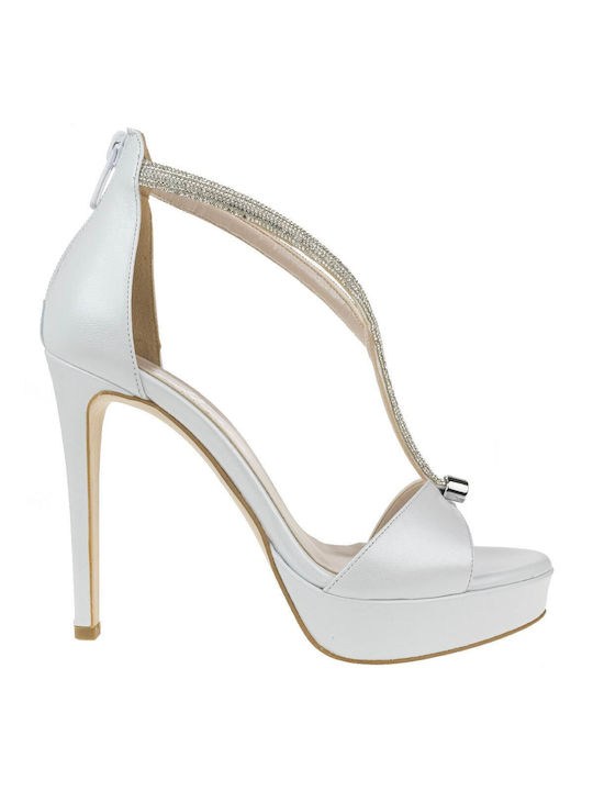 Mark Milan Platform Leather Women's Sandals White 2000250302