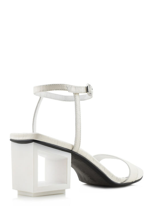 Leder Sandalen Weiß