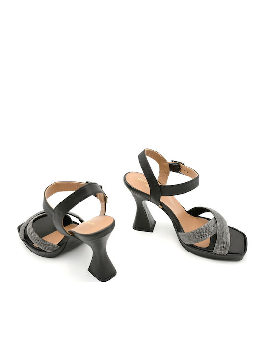 Leder Sandalen Schwarz