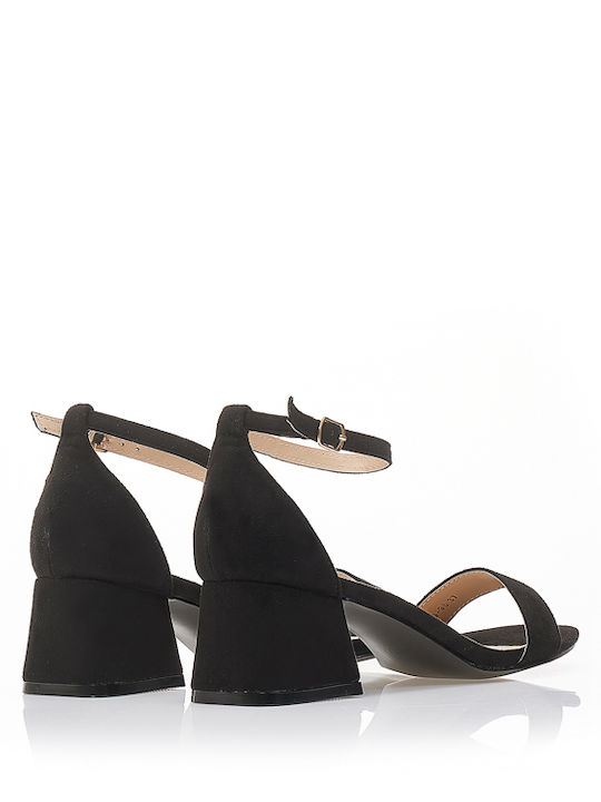 Suede Sandals Black