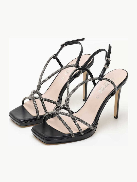 Leder Sandalen Schwarz