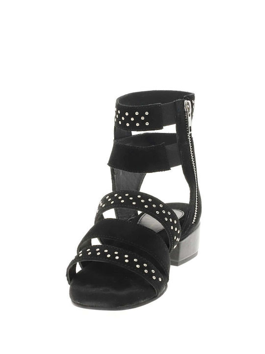 Wildleder Damen Sandalen in Schwarz Farbe