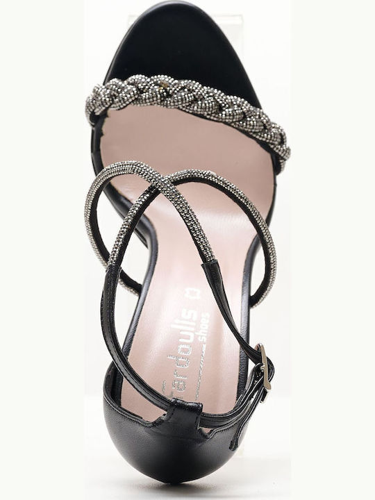Din piele Sandale Negre