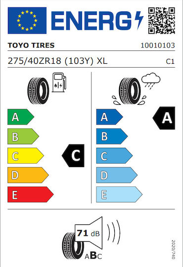 Toyo Proxes 265/40R18 103Y XL Cauciuc de Vară pentru Auto de Pasageri