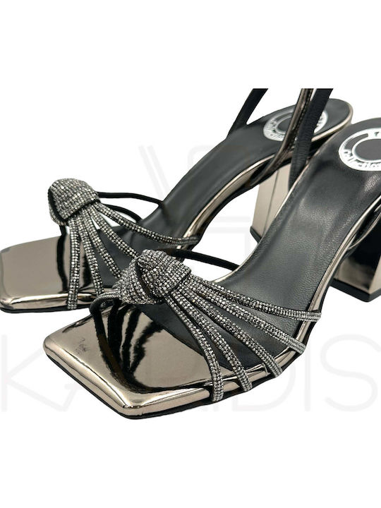 Din piele Sandale Negre