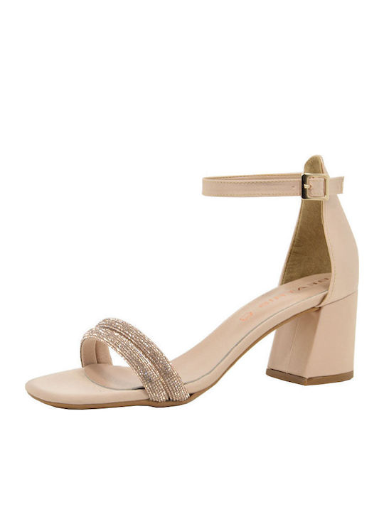 Stoff Sandalen Rosa