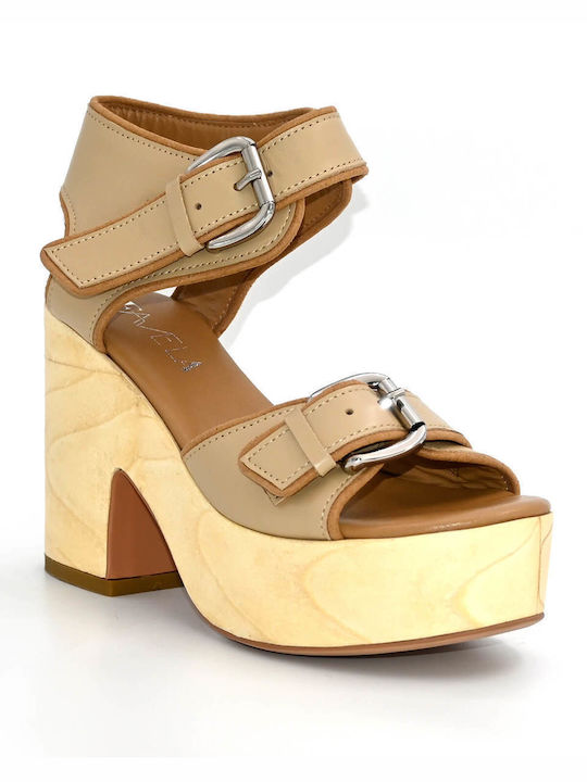 Favela Celie Damen Sandalen in Beige Farbe