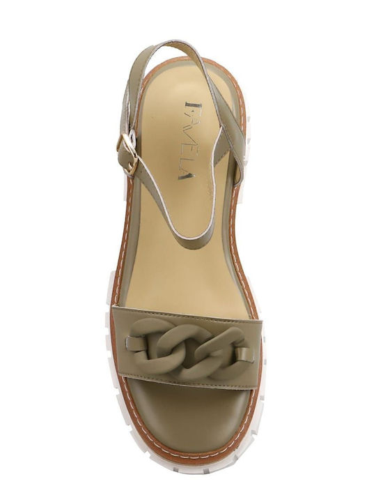 Ferguson Leder Sandalen Beige