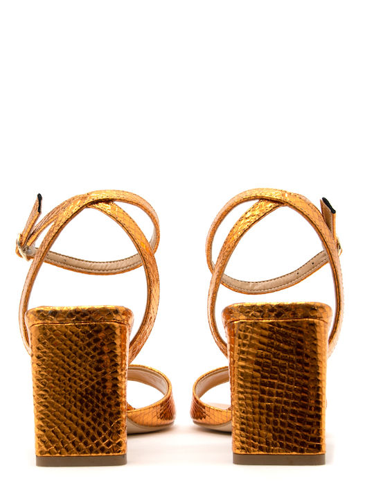 Leather Sandals Orange