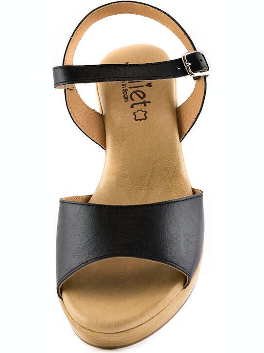 Leather Sandals Black