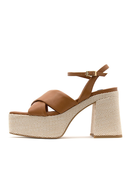 Angel Alarcon Leather Sandals Brown