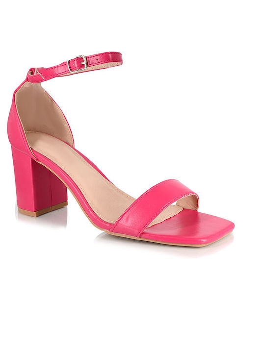 Malesa Women's Sandals with Ankle Strap Pink LL2612