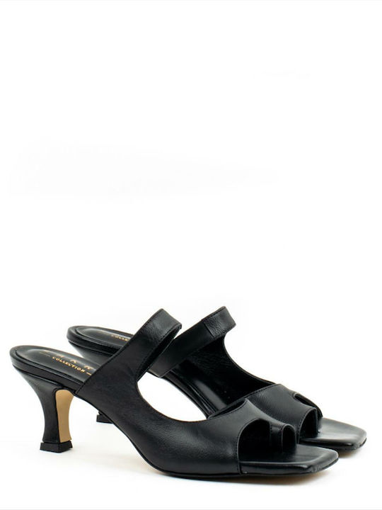 Zakro Collection Leather Women's Sandals Black