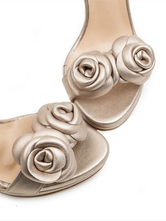 Leder Sandalen Bronze
