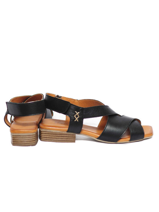 Leder Sandalen Schwarz