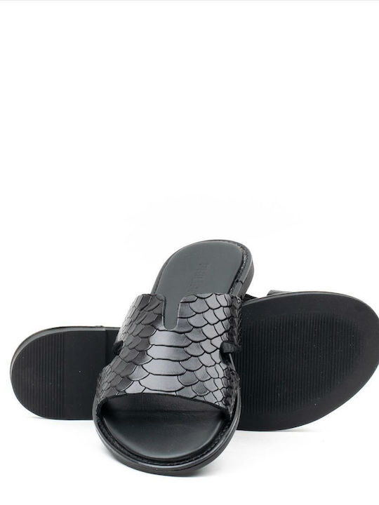 Sandale Casual Damă Din Piele Negru