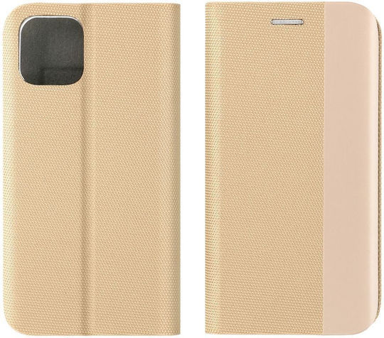 Forcell Sensitive Buchen Sie Synthetisches Leder Gold (Redmi Note 12 Pro / Poco X5 Pro)