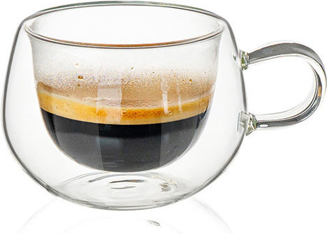 Luigi Ferrero Set de căni Espresso Sticlă Albe 95ml 2buc