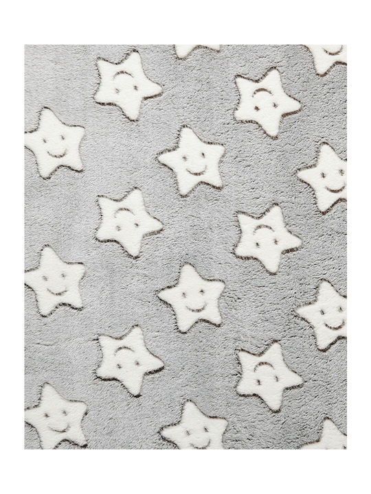Prenatal Κουβέρτα Κούνιας Fleece Γκρι 100x120εκ.