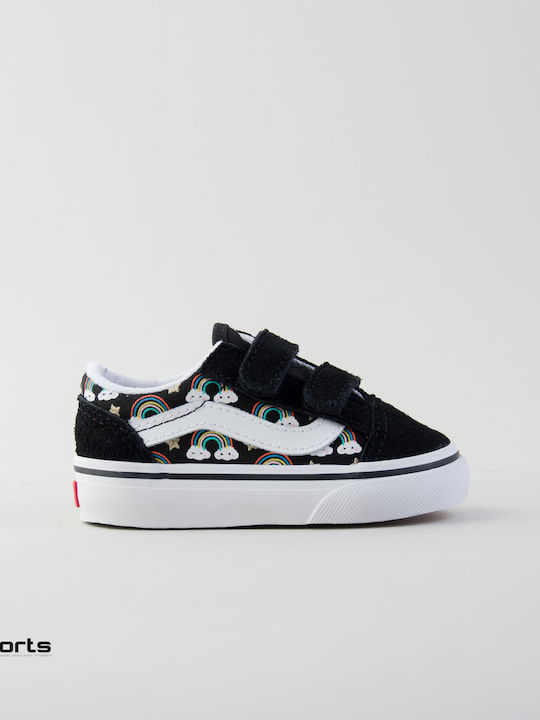 Old Skool Kids Sneakers with Scratch Black