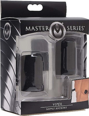 XR Master Series Super Suction Snake Bite Suckers Sauger Brustwarzen Schwarz 2Stück