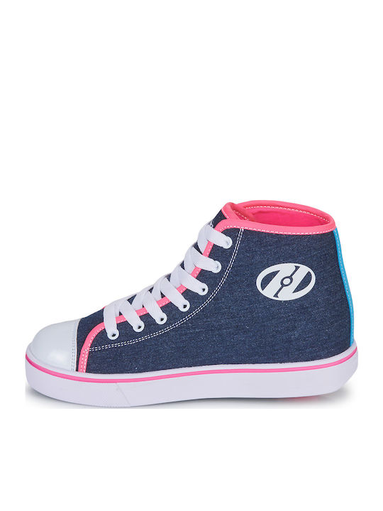 Kinder Sneakers Hoch mit Rollen Blau