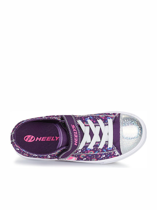 Παιδικά Sneakers με Σκρατς & Ροδάκια Μωβ