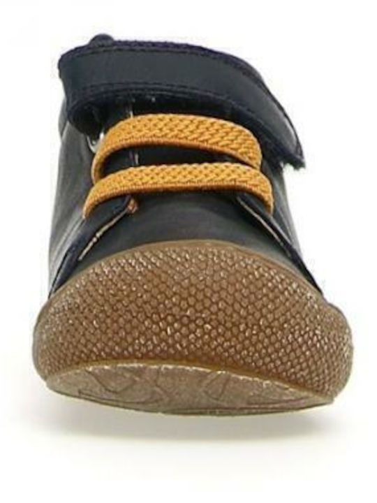 Kids Sneakers High with Scratch Navy Blue