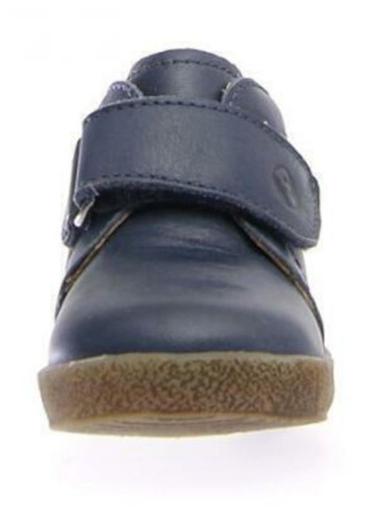 Kids Sneakers High with Scratch Navy Blue