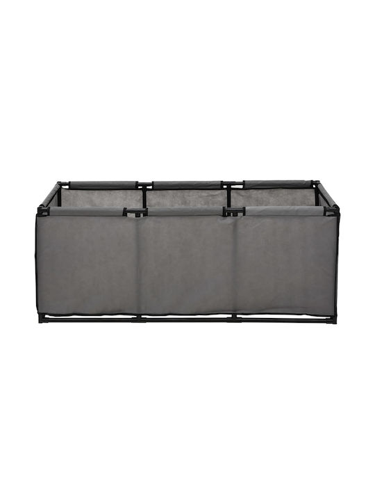 vidaXL Fabric Storage Box with Lid Gray 34.5x45cm