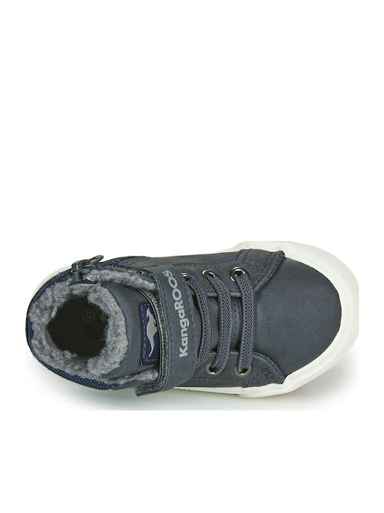 Παιδικά Sneakers High με Σκρατς Μπλε