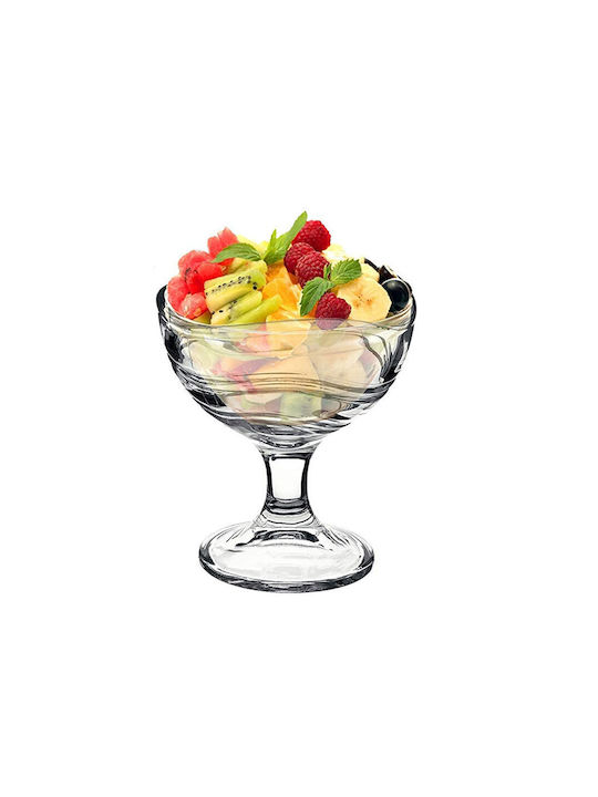 Homestyle Pollo Jr Ice Cream Serving Bowl Oval Glass Transparent 9.5x9.5cm 1pcs