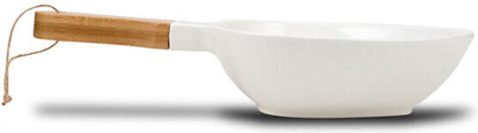 Nava Terrestrial Ceramic Salad Bowl White 38x38x8cm