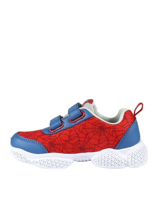 Spiderman Kids Sneakers with Hoop & Loop Closure Red