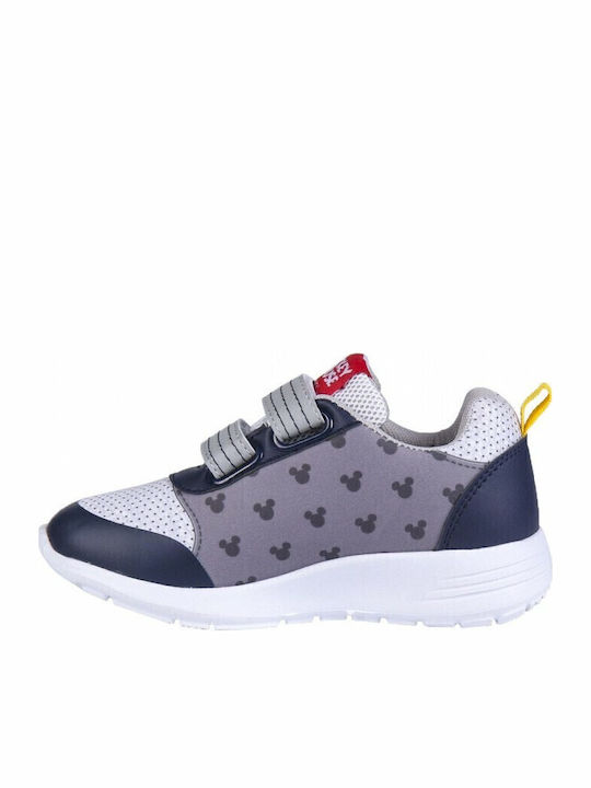 Mickey Mouse Παιδικά Sneakers με Σκρατς Γκρι