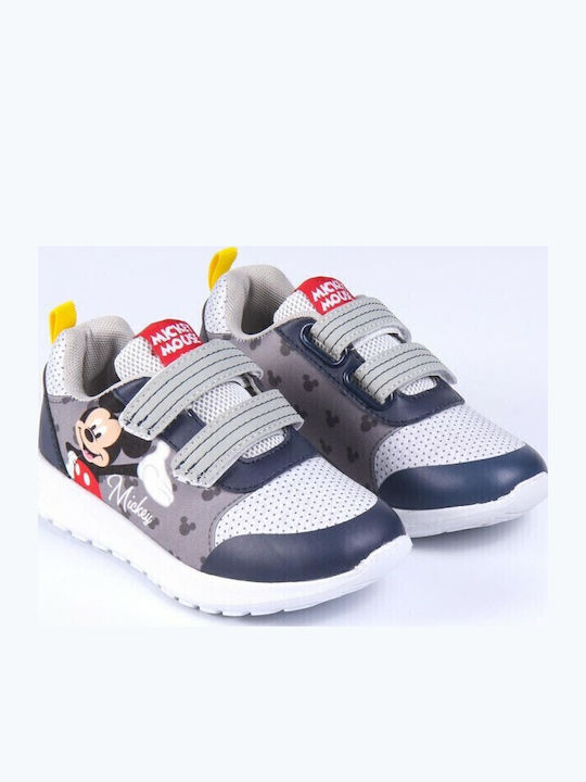 Mickey Mouse Παιδικά Sneakers με Σκρατς Γκρι