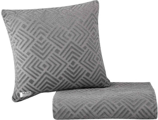 Madi Lavir Sesselüberwurf Jacquard 180x180cm Grau
