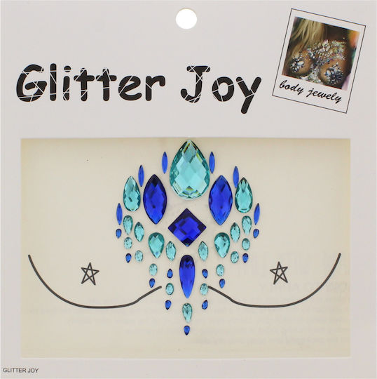 Blue Crystal Boob Gems/Jewels Секси бижу Син