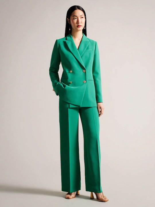 Ted Baker Γυναικείο Σταυρωτό Σακάκι Πράσινο