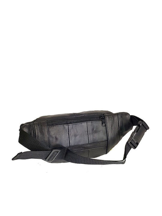 RCM 14-3404 Men's Leather Waist Bag Black