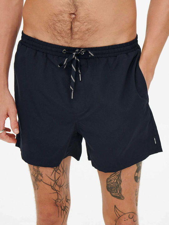 Costum De Baie Bărbați Pantaloni Scurți Albastru Marin