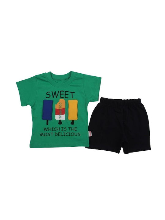 Eymus Kids Set with Shorts Summer 2pcs Green