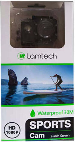 Lamtech LAM021158 Action Camera Full HD (1080p) Υποβρύχια (με Θήκη) με Οθόνη 2" Μαύρη