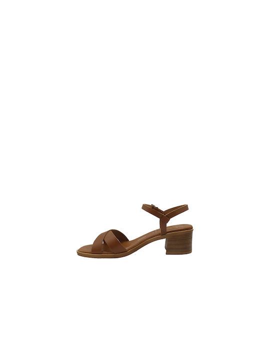 Oh My Sandals Women's Sandals Brown with Medium Heel