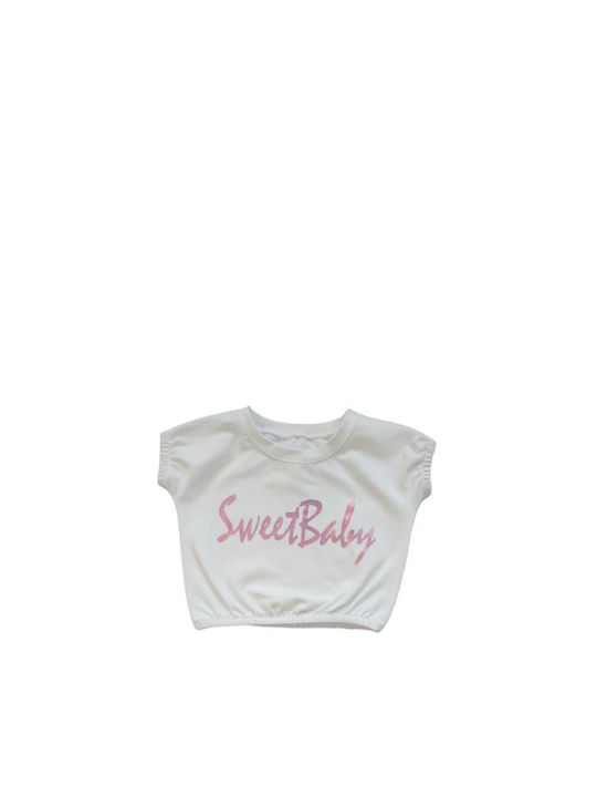 Sweet Baby Kinder Set mit Shorts Sommer 2Stück Weiß