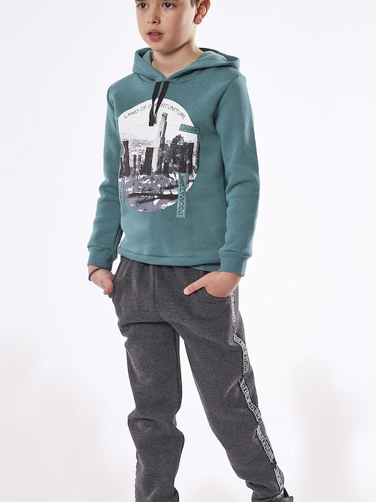 Hashtag Kids Sweatpants Set Petrol Blue 2pcs