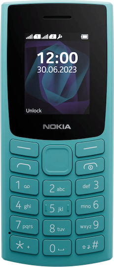 Nokia 105 4G Dual SIM Mobile with Buttons (Greek Menu) Cyan