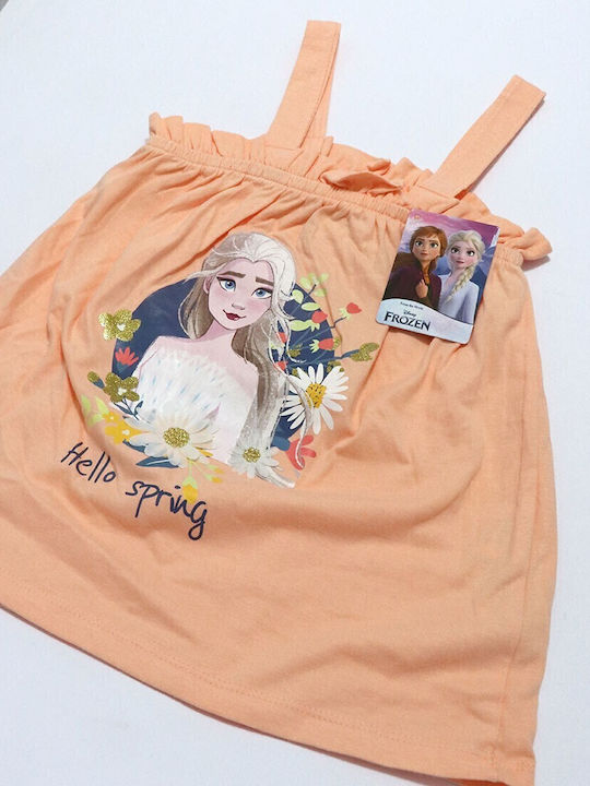 Kids' Set with Shorts Summer 2pcs Orange Frozen