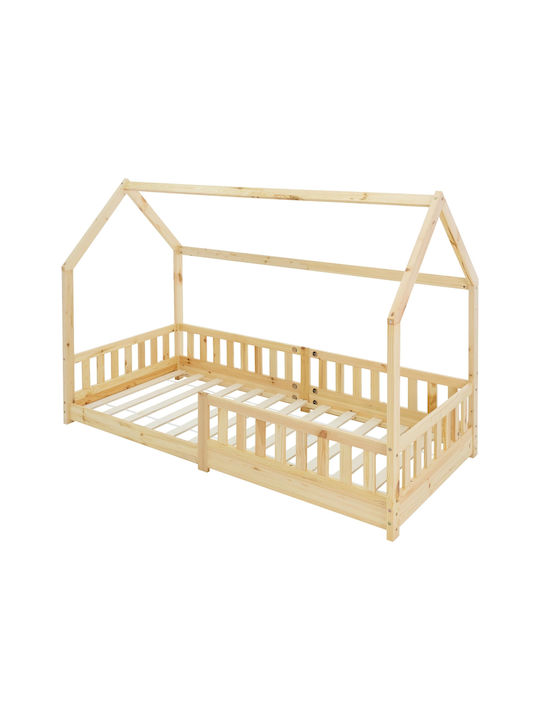 Kids Bed Single Beige for Mattress 90x200cm