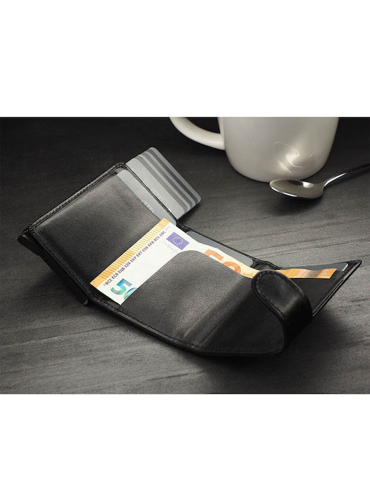 Δερμάτινο Ανδρικό Πορτοφόλι με RFID Μαύρο